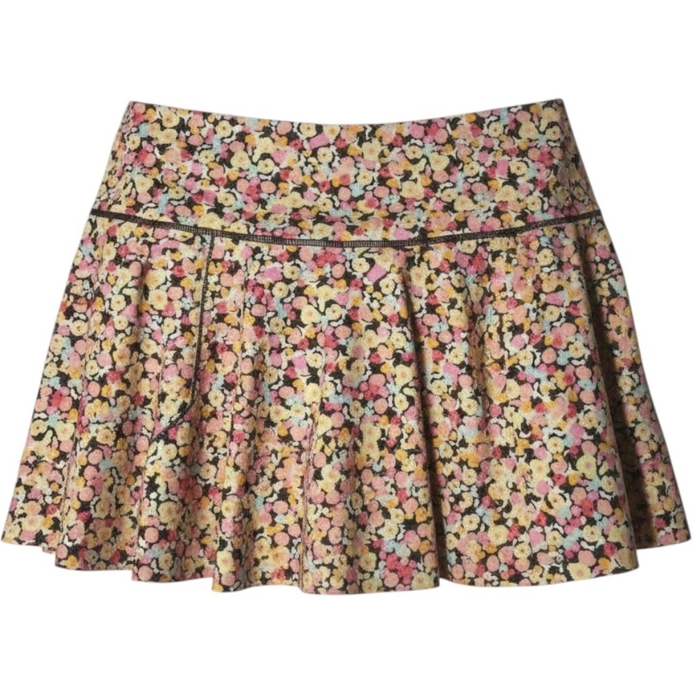 Athleta Ace Printed Tennis Skort 13.5 Floral Pink Yellow‎ 1X Plus Size EUC